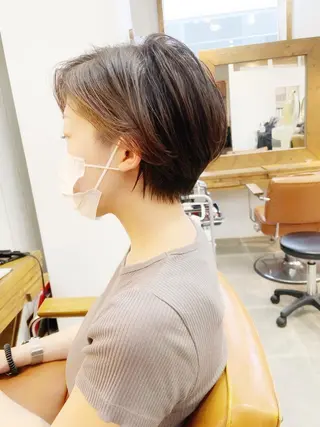 ショート カラー 👑銀座ショート/ 絶壁補正/金子涼👑のヘアスタイル