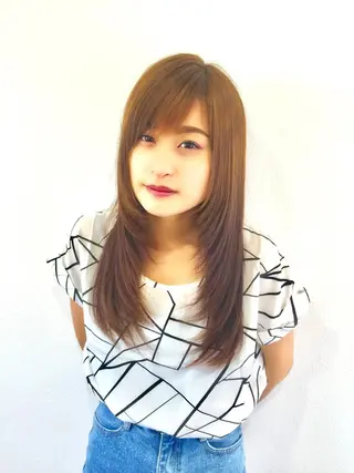 ロング 不動令 認定カラーリストのヘアスタイル