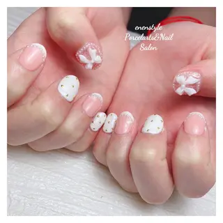 ミディアム ネイル 🐾enen style 🐾のネイルデザイン
