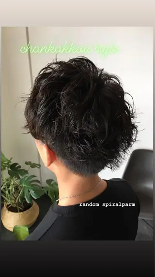 ショート パーマ メンズ 川合 勇気のヘアスタイル
