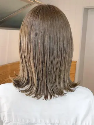 ミディアム パーマ カラー ヘアアレンジ ITbyALBUM 中野店のヘアスタイル