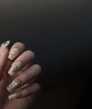 ショート カラー パーマ ヘアアレンジ メンズ アイブロウ マツエク・マツパ ネイル キッズ ease NAIL SALONのネイルデザイン