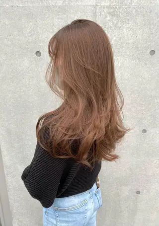 ロング カラー Saki/レイヤー/ 柔色カラー/顔まわりのヘアスタイル