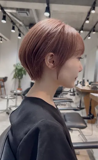 ショート カラー 髙橋碧 透明感カラー / fifthパーマのヘアスタイル