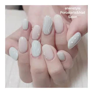 ミディアム ネイル 🐾enen style 🐾のネイルデザイン