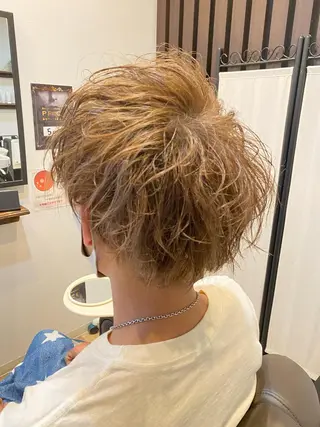 ショート パーマ メンズ メンズパーマ /栄/伊藤りんなのヘアスタイル