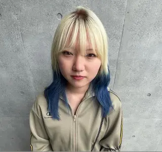 セミロング カラー 🌈メンズパーマ🌈 メンズカットアリサのヘアスタイル