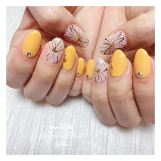 ミディアム ネイル 🐾enen style 🐾のネイルデザイン