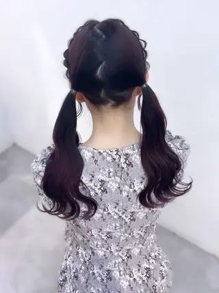 ロング ヘアアレンジ 無料カットモデル💞 ピンク💞みどりのヘアスタイル