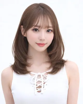 ミディアム 髪質改善/縮毛矯正/ 似合わせ/青木孝憲のヘアスタイル