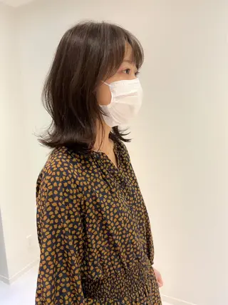 ミディアム 縮毛矯正 特化アツシのヘアスタイル