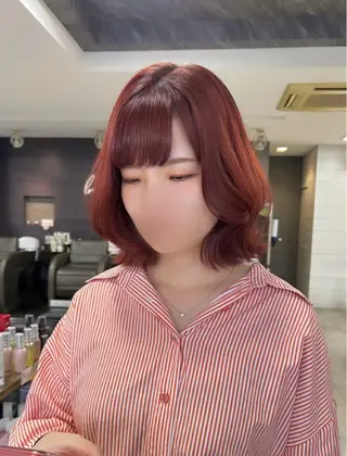 ミディアム レイヤー/艶髪カラー 森本くるみのヘアスタイル