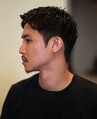 パーマ メンズ メンズショート タチカワユウキのヘアスタイル