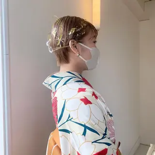 ショート カラー 本間 結衣のヘアスタイル