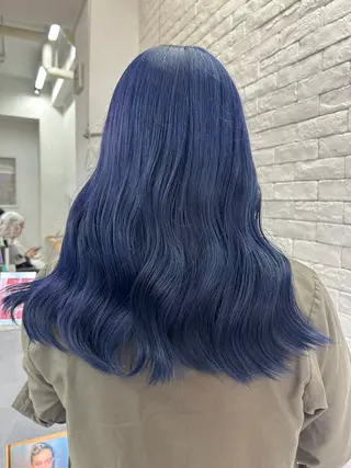 セミロング ブリーチ透明感カラー 🍀mizuki🍀のヘアスタイル
