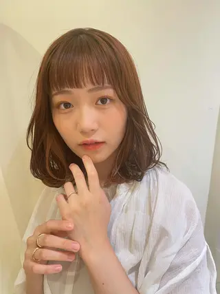 ミディアム カラー 清水 ちひろ ✄トップスタイリストのヘアスタイル