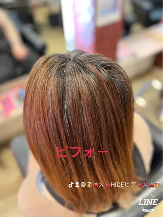 ミディアム カラー 織田 英之のヘアスタイル
