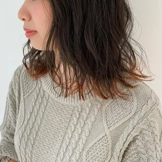 ミディアム kiyono ⭐︎ダブルカラーのヘアスタイル