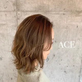 ミディアム 横浜/韓国レイヤー /透明感カラー🌷のヘアスタイル