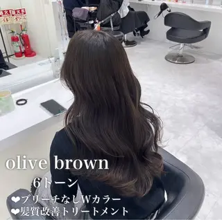 カラー 🤍ブリーチなし ブラウンhimi🤍のヘアスタイル