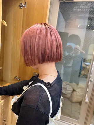 ショート 🧡ボブ/うる艶カラ ー🩵　さくら🌸のヘアスタイル
