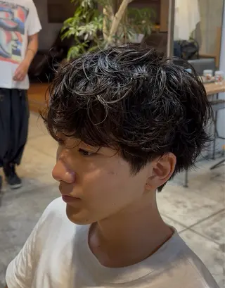 パーマ メンズ 縮毛矯正/大庭 亨仁 表参道のヘアスタイル