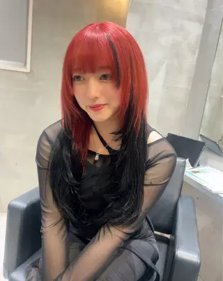 ロング カラー ブリーチなし透明感 カラー🤍ྀིきららのヘアスタイル