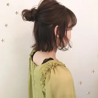 ミディアム ヘアアレンジ 市川 千夏のヘアスタイル