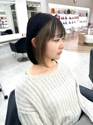 ロング カラー NANO/ ブリーチ×レイヤーのヘアスタイル