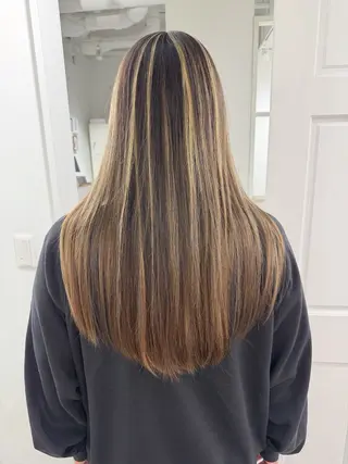 ロング カラー ハイライト⭐️上野 高広のヘアスタイル