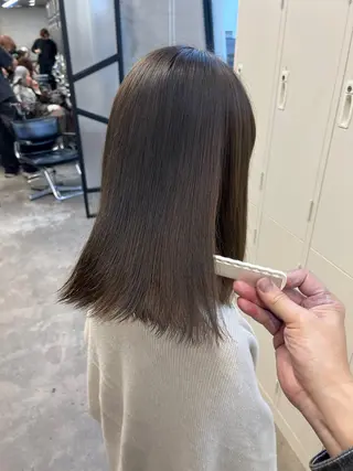 ミディアム カラー 透明感カラー/カット Zina池袋　千葉のヘアスタイル