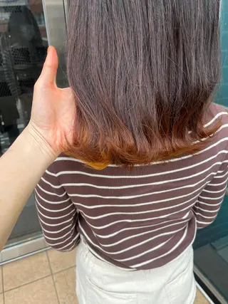 ロング カラー パーマ ヘアアレンジ メンズ キッズ ネイル マツエク・マツパ アイブロウ 久木原 ゆりのヘアスタイル