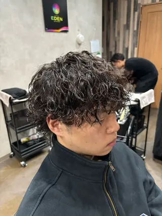 パーマ メンズ パーマ職人🔥/短髪 執行役員/YUTAのヘアスタイル