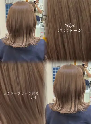 ショート カラー 心寧🍑🤍ྀི/ beigecolorのヘアスタイル