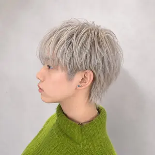 ショート カラー ブリーチなしWカラー メンズカット✨ワタベのヘアスタイル