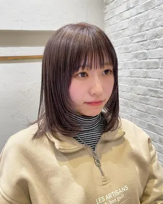 ミディアム 栗原 瑞稀のヘアスタイル