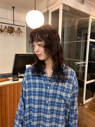 パーマ かがやしづ ⭐️カラーモデルのヘアスタイル
