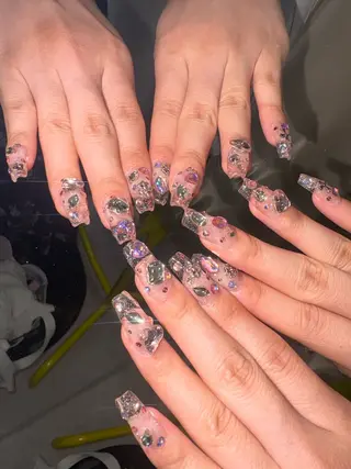 ネイル 33nail✴️栄 スミレ❇️Gel-xのネイルデザイン