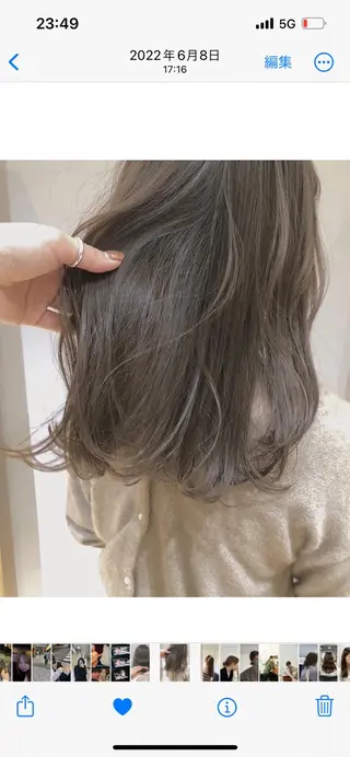ミディアム カラー akane/ボブ /ブラウンベージュのヘアスタイル