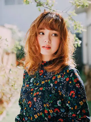セミロング カラー パーマ 【公式】amble luxe池袋東口🩷のヘアスタイル