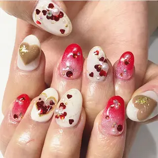 ネイル 渋谷／チップ長さ出し 👑アプレgel-xのネイルデザイン