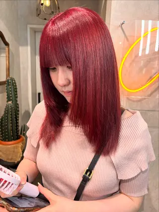 セミロング カラー ヘアアレンジ iona/ハイトーン /ネイルのネイルデザイン