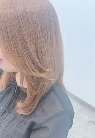 ミディアム レイヤー/カラー /縮毛矯正/関口舞のヘアスタイル