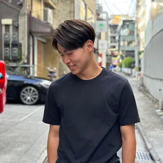 ミディアム カラー パーマ メンズ エースヘアー KENTAのヘアスタイル
