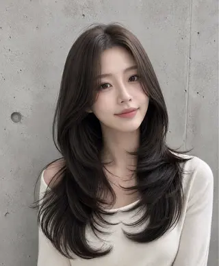 セミロング カラー ヘアアレンジ 🌫️大人韓国ヘア 🌫️naoyaのヘアスタイル