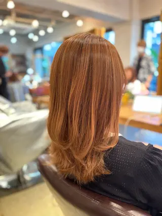 ロング カラー 髪質改善カラー ベージュ🤎YUMEのヘアスタイル
