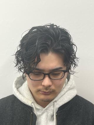 パーマ メンズ ヒロ銀座川崎 志田健介のヘアスタイル