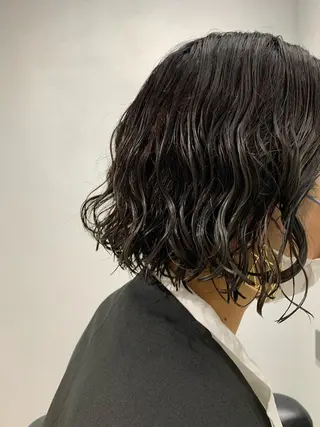 ショート パーマ ボブパーマコテ巻き風 パーマNo1深江秀平のヘアスタイル