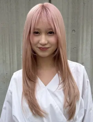 ロング カラー 田中 智那美のヘアスタイル