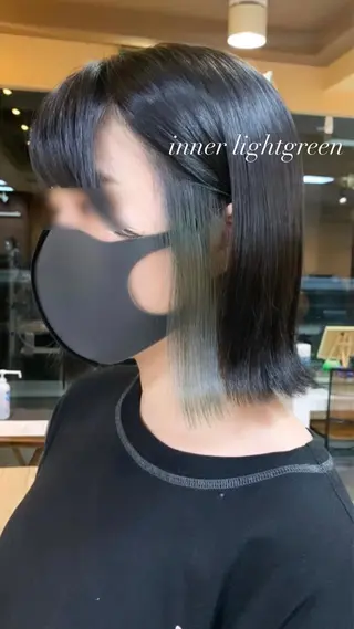 ミディアム レイヤー/艶髪カラー 森本くるみのヘアスタイル